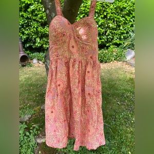Zara pink floral dress